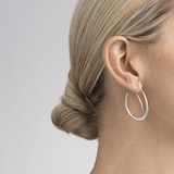 Georg Jensen Sterling Silver Offspring Double Earhoops