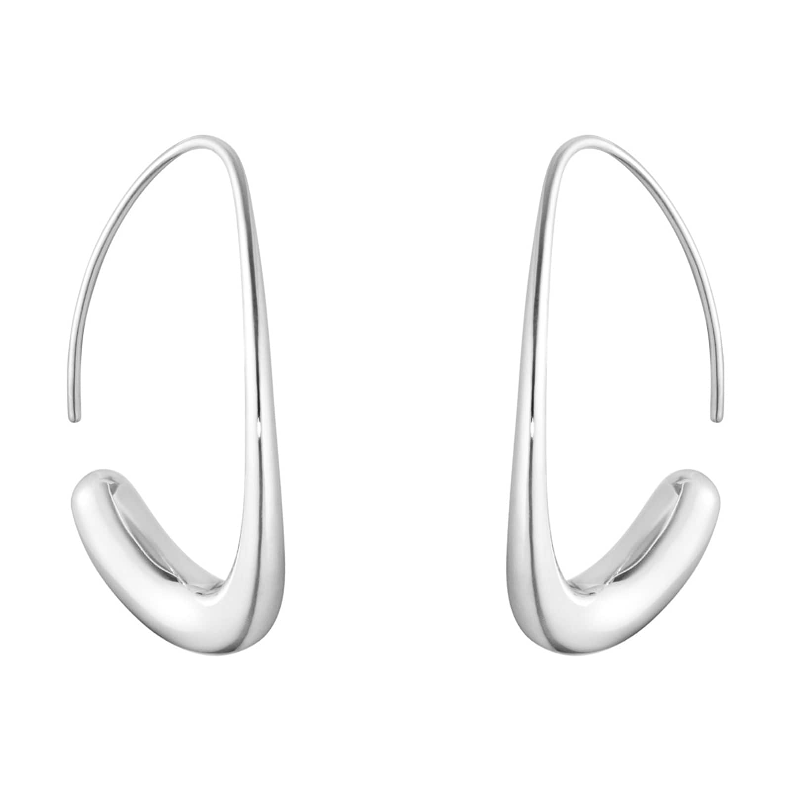 Georg Jensen Sterling Silver Offspring Open Earhoops