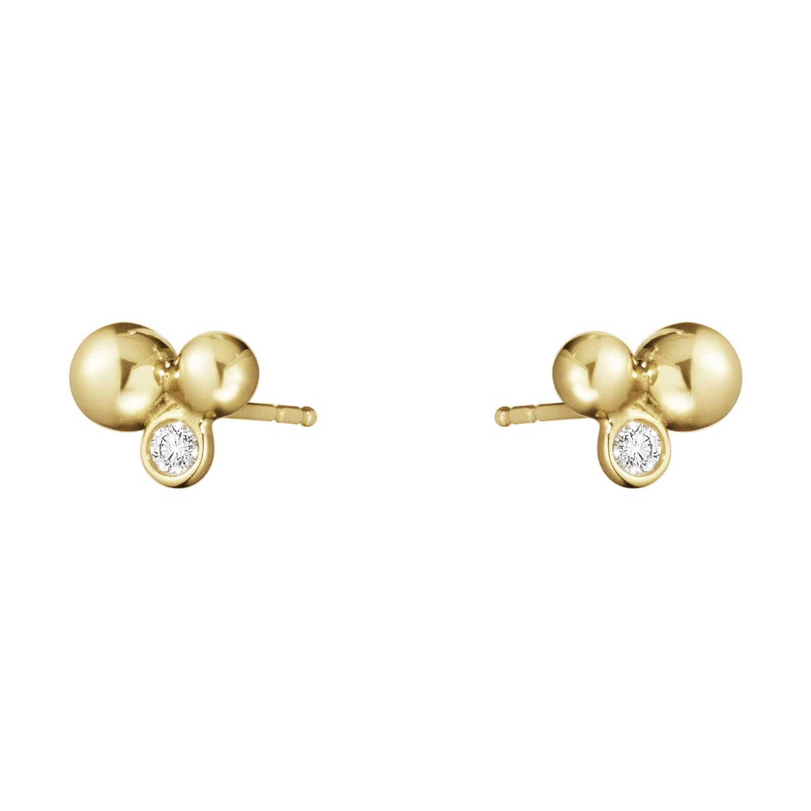 Georg Jensen 18ct Yellow Gold 0.07ct Diamond Stud Earrings