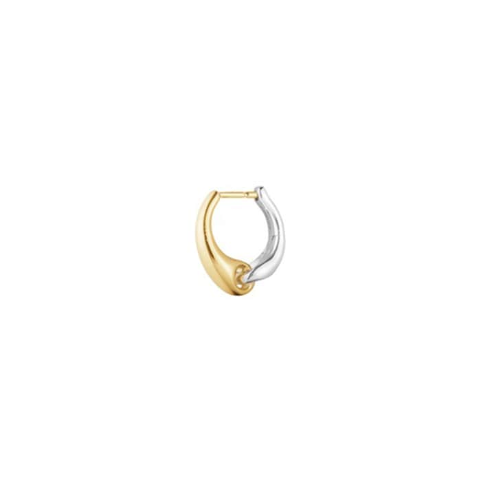 Georg Jensen Reflect 18ct Yellow Gold & Sterling Silver Hoop Earrings