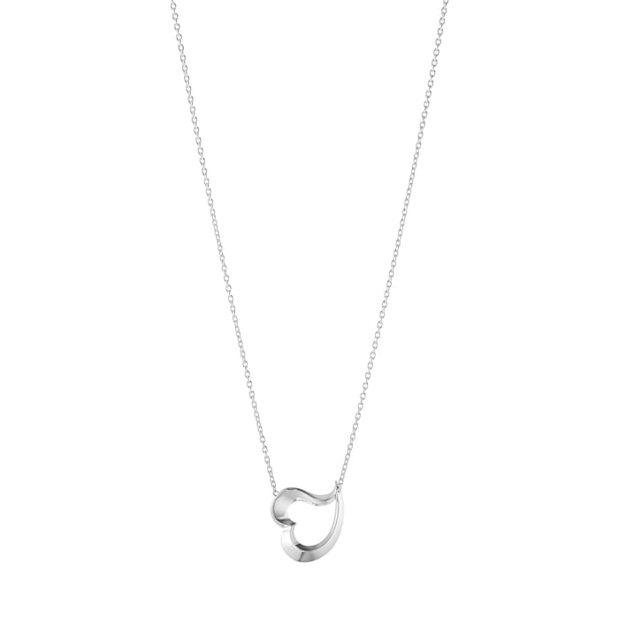 Georg Jensen Sterling Silver Love Leaf Hearts Pendant