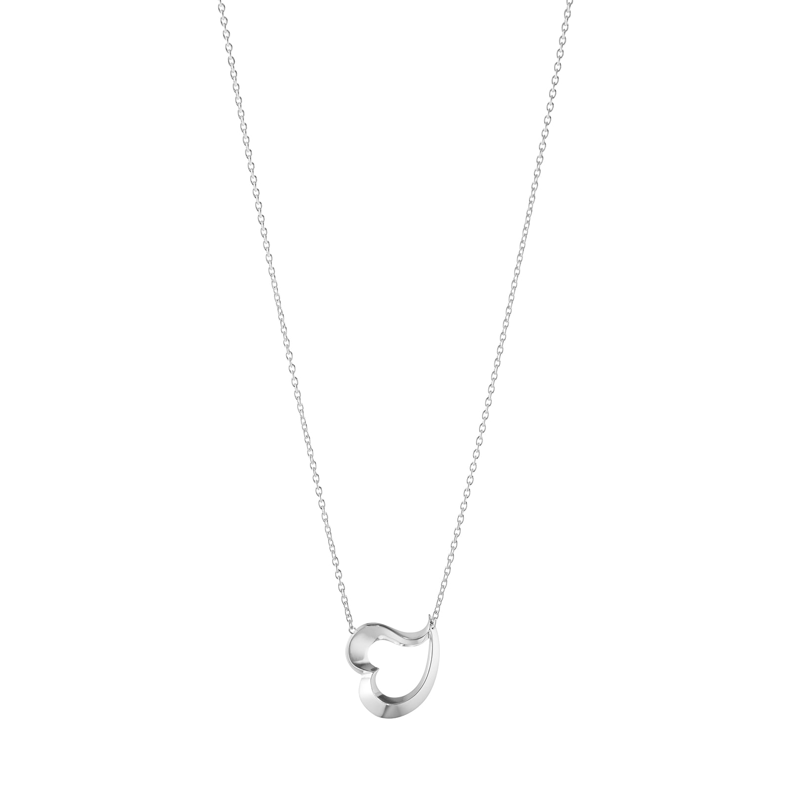 Georg Jensen Sterling Silver Love Leaf Hearts Pendant