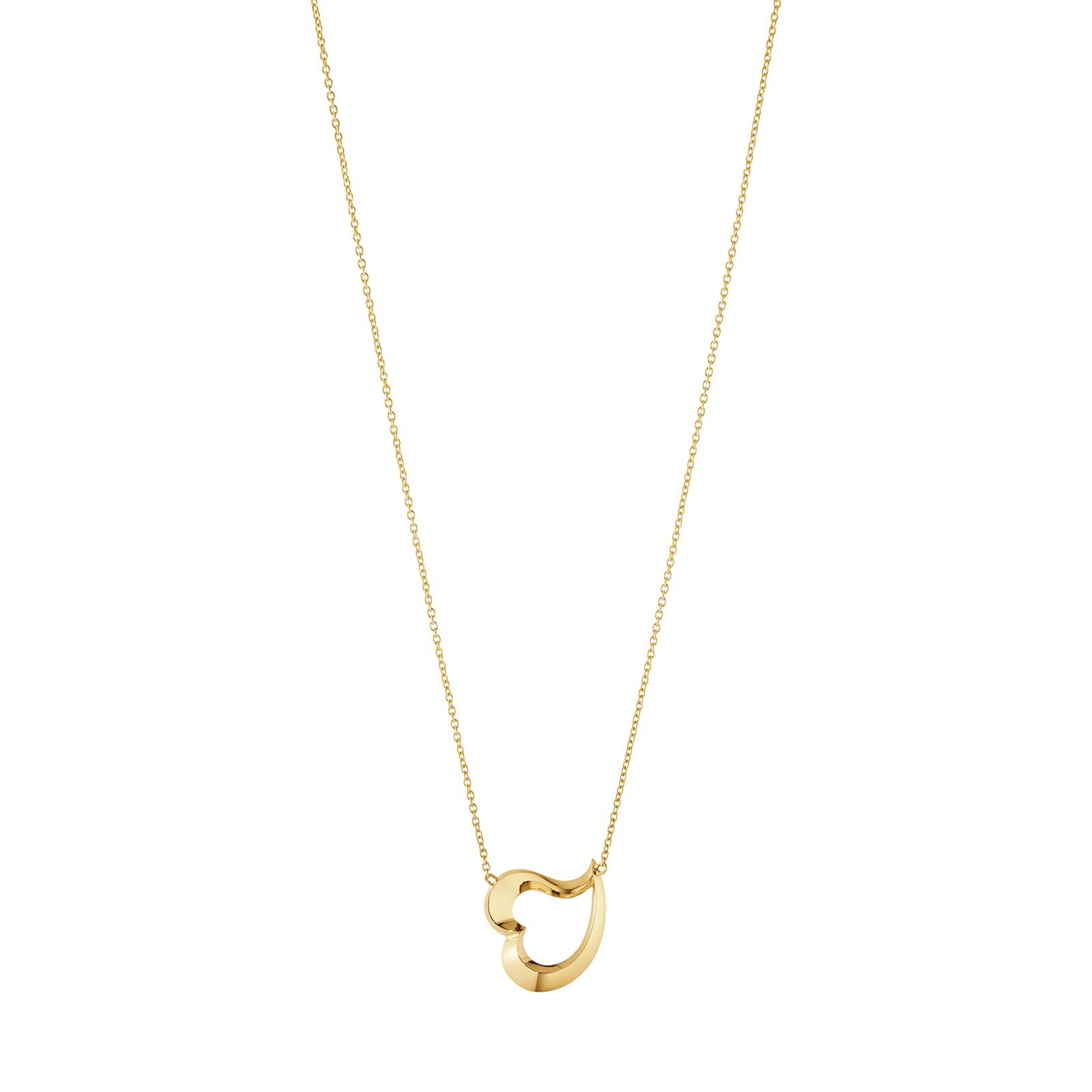 18ct Yellow Gold Love Leaf Hearts Pendant