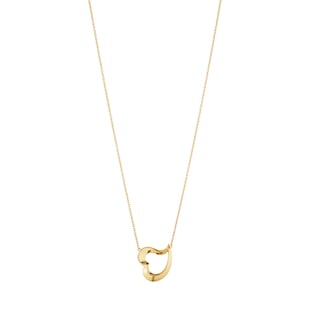 Georg Jensen 18ct Yellow Gold Love Leaf Hearts Pendant
