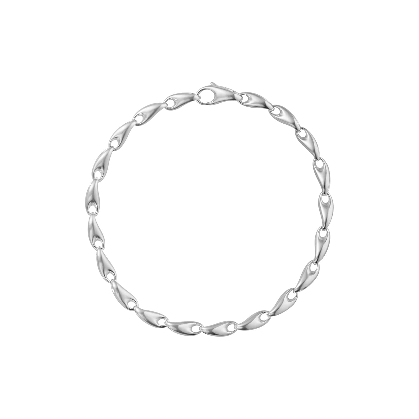 Georg Jensen Sterling Silver Reflect Chain Bracelet Size Medium Georg Jensen Sterling Silver Reflect Chain Bracelet Size Medium