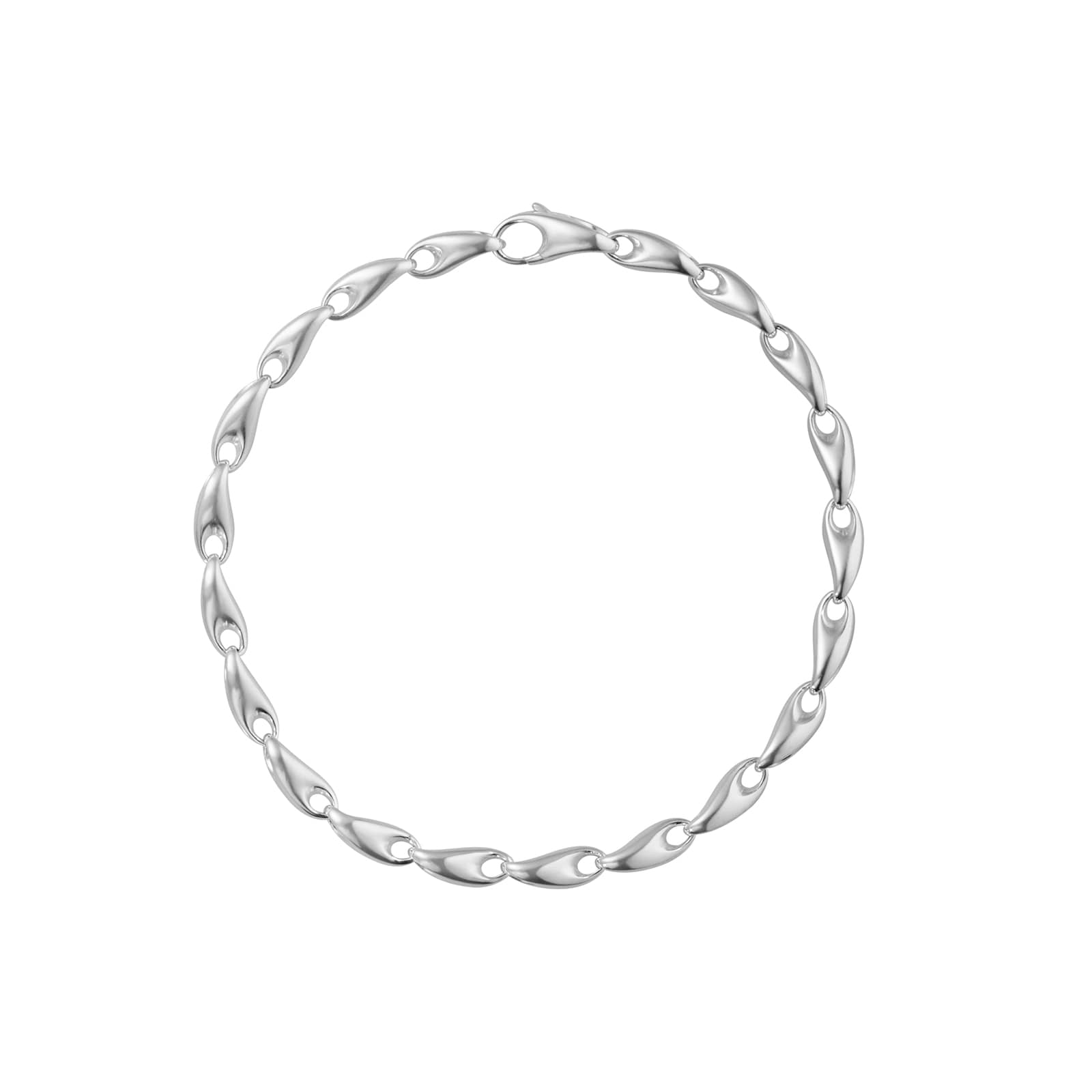 Georg Jensen Sterling Silver Reflect Chain Bracelet Size Large