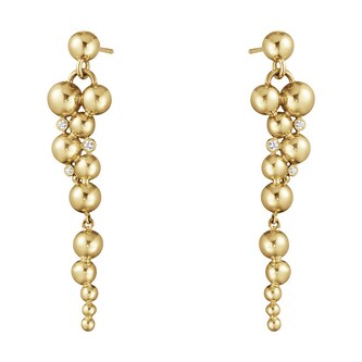 Georg Jensen 18ct Yellow Gold 0.07ct Diamond Earrings