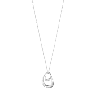 Georg Jensen Sterling Silver 0.08ct Diamond Offspring Pendant Necklace
