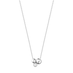 37490510 - Sterling Silver 0.07ct Diamond Moonlight Grapes Pendant Necklace