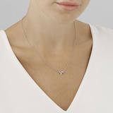 Georg Jensen Sterling Silver 0.07ct Diamond Moonlight Grapes Pendant Necklace