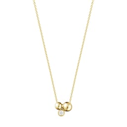 37490511 - 18ct Yellow Gold 0.07ct Diamond Moonlight Grapes Pendant Necklace.