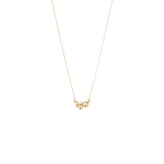 Georg Jensen 18ct Yellow Gold 0.09ct Diamond Moonlight Grapes Pendant Necklace.