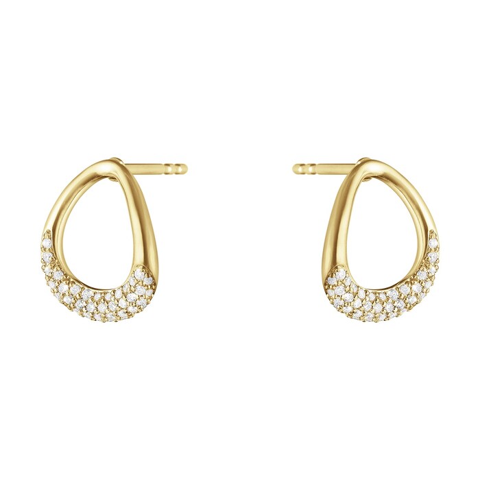 Georg Jensen 18ct Yellow Gold OFFSPRING Diamond Earrings