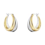 Georg Jensen 18ct Yellow Gold & Sterling Silver Curve Hoop Earrings
