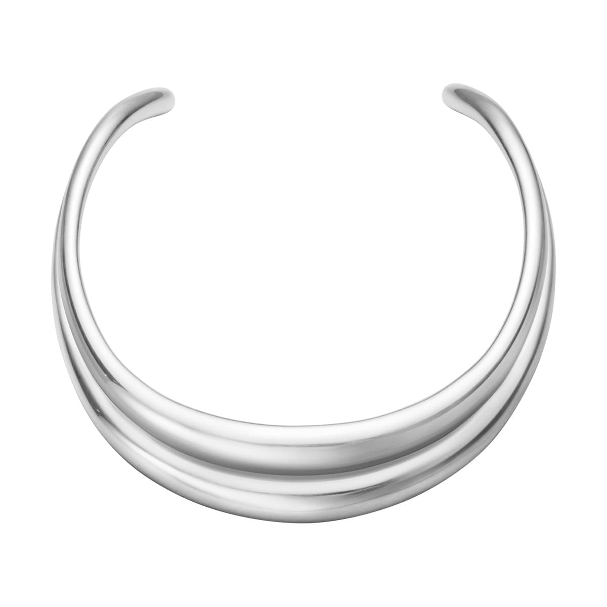 Silver Curve Chocker Necklace