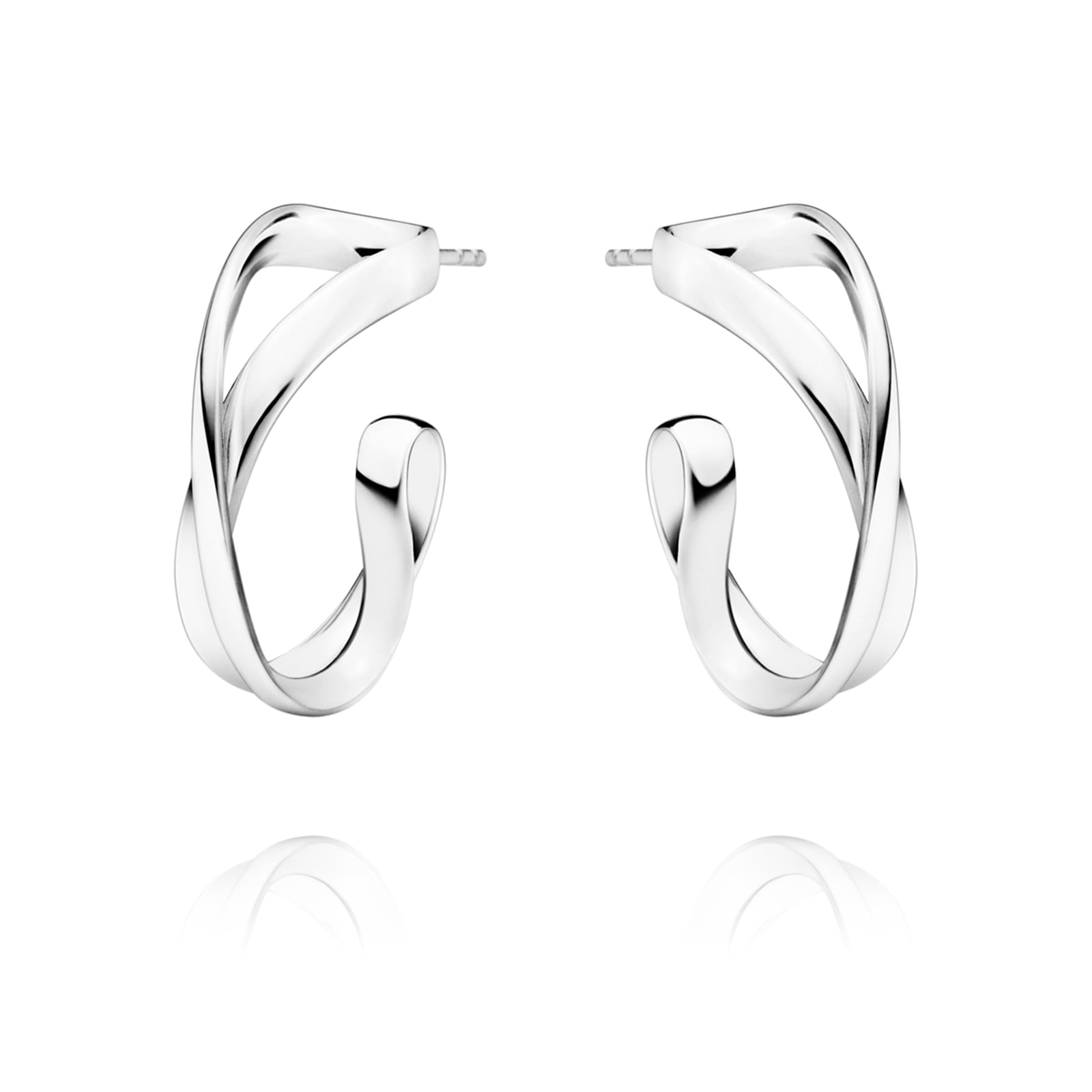 Georg Jensen Sterling Silver Infinity Hoop Earrings