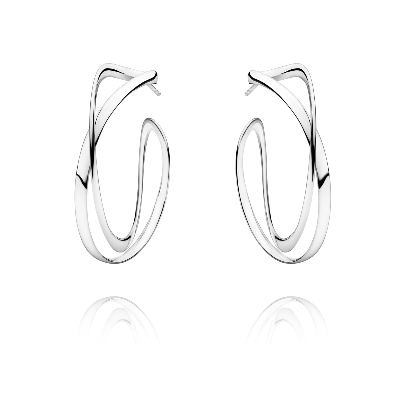 Sterling Silver Infinity Hoop Earrings