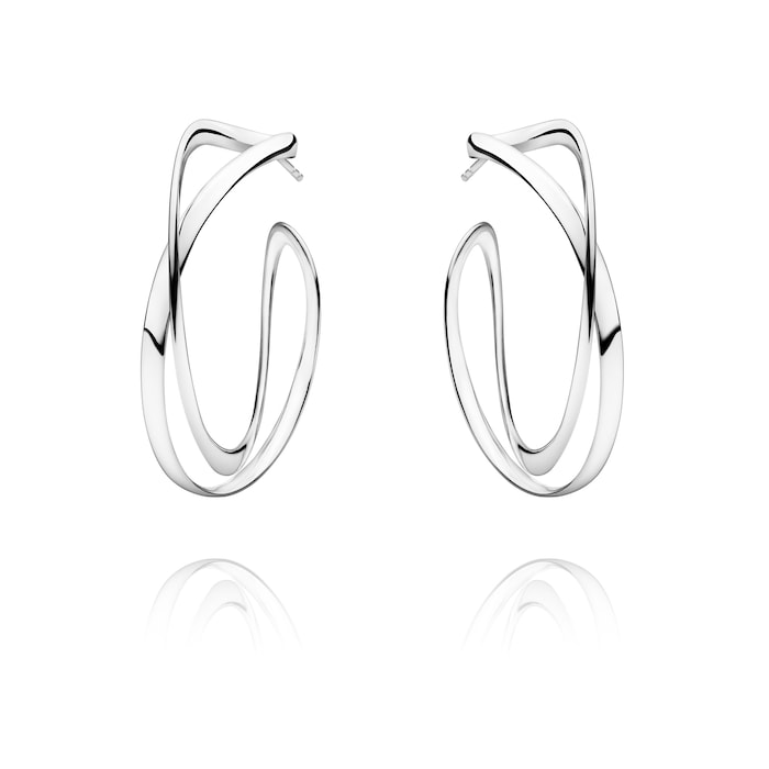 Georg Jensen Sterling Silver Infinity Hoop Earrings