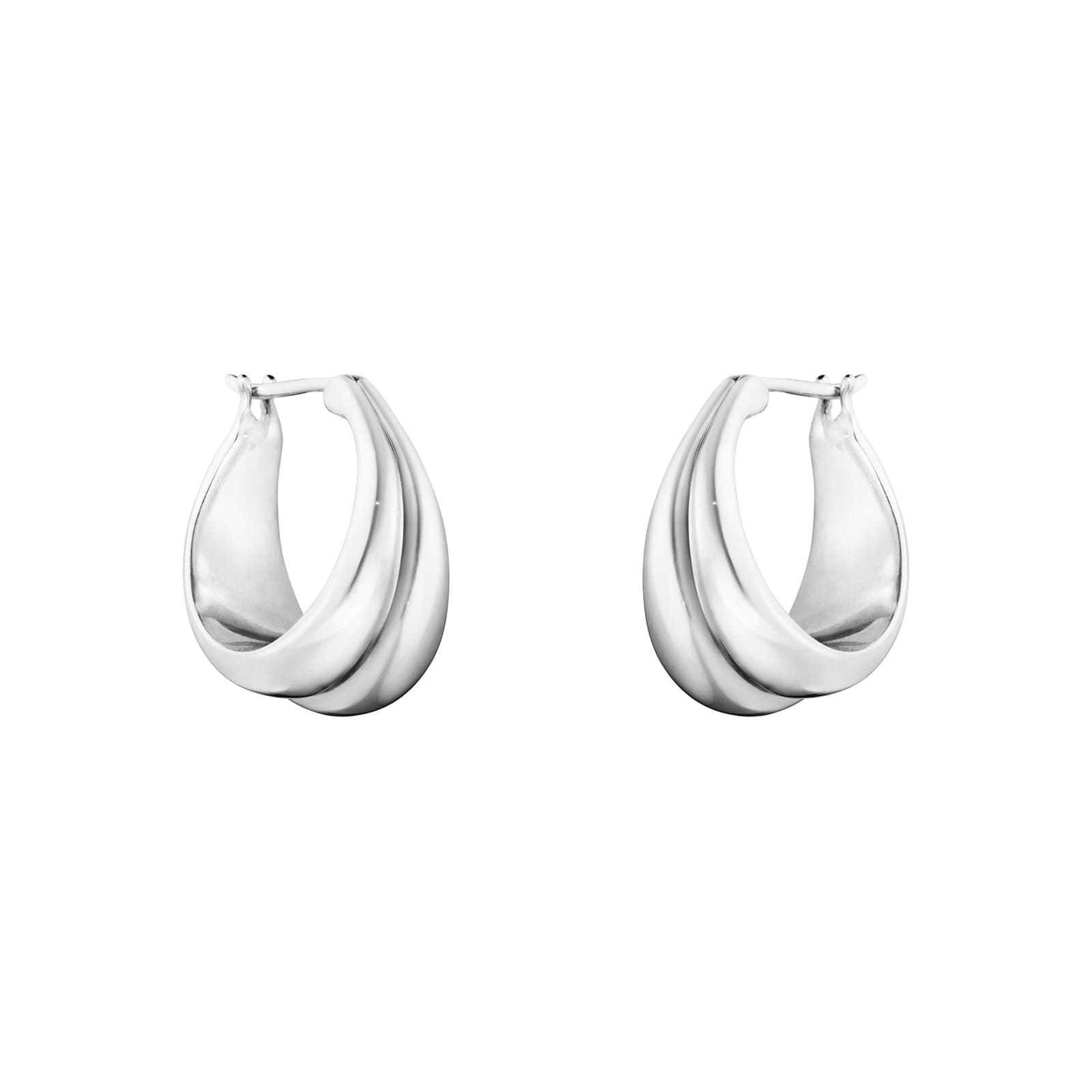 Sterling Silver Curve Earrings Medium