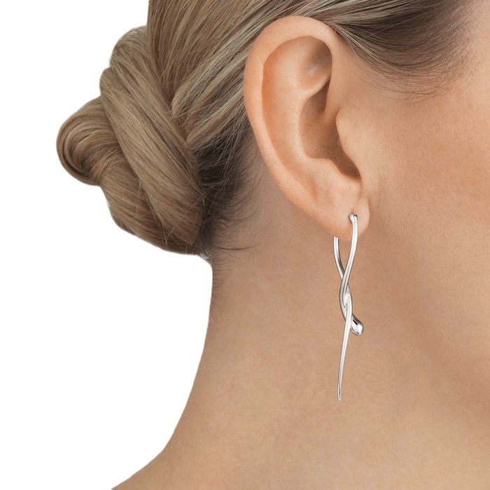 Georg Jensen Sterling Silver Mercy Drop Earrings