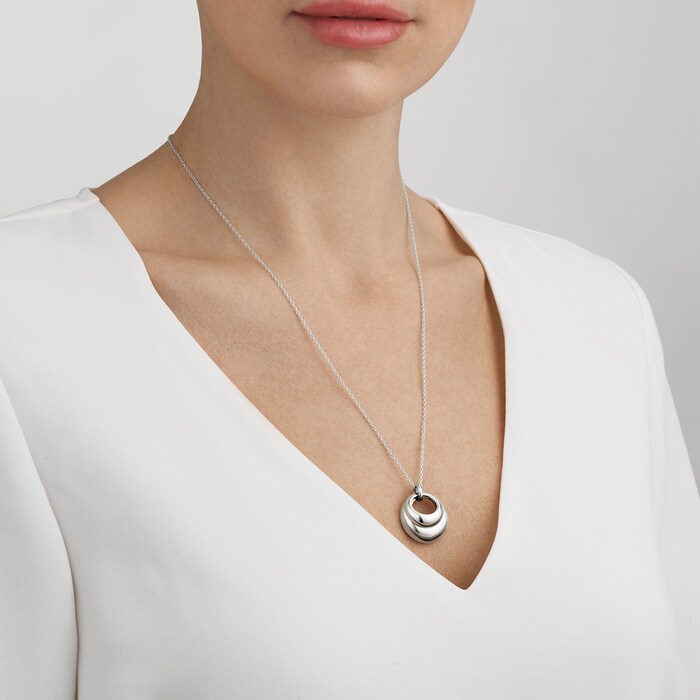 Georg Jensen Sterling Silver Curve Pendant