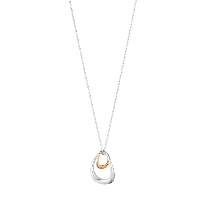 Georg Jensen Sterling Silver & 18ct Rose Gold Offspring Pendant