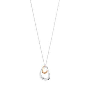 Georg Jensen Sterling Silver & 18ct Rose Gold Offspring Pendant