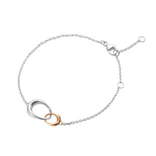Georg Jensen Sterling Silver & Rose Gold Offspring Bracelet