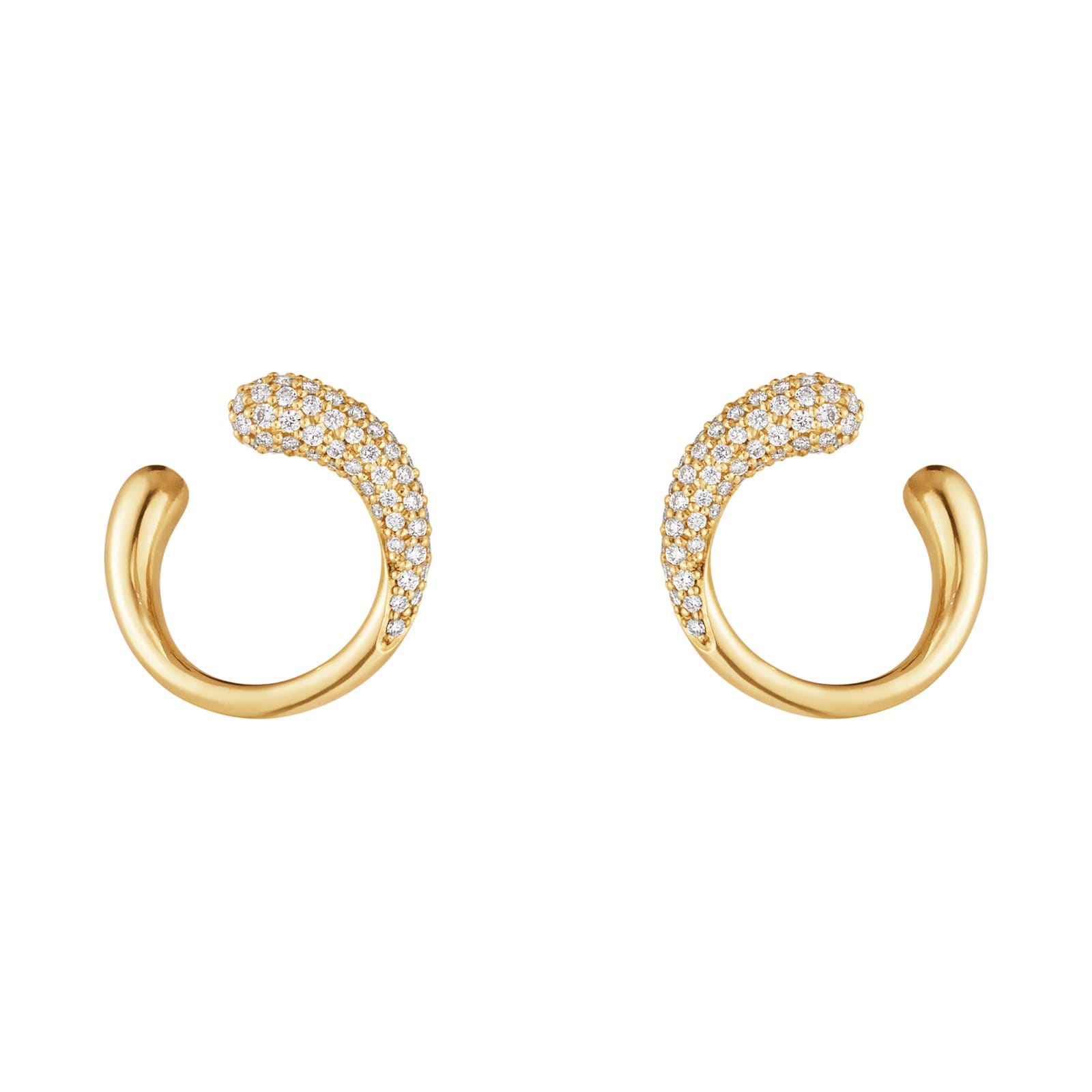 Georg Jensen 18ct Yellow Gold 0.38ct Diamond Mercy Earrings