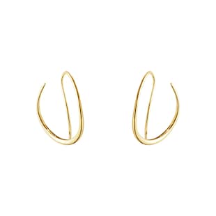 Georg Jensen 18ct Yellow Gold Offspring Hoop Earrings