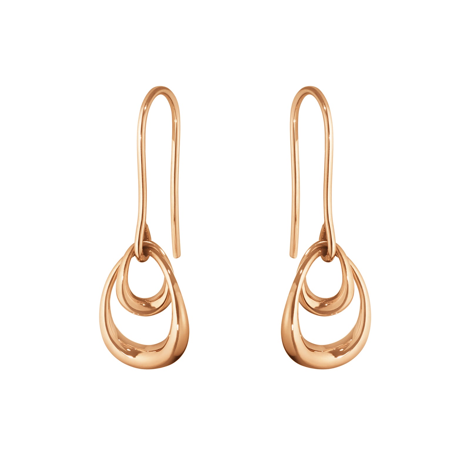 Georg Jensen 18ct Rose Gold Offspring Earrings