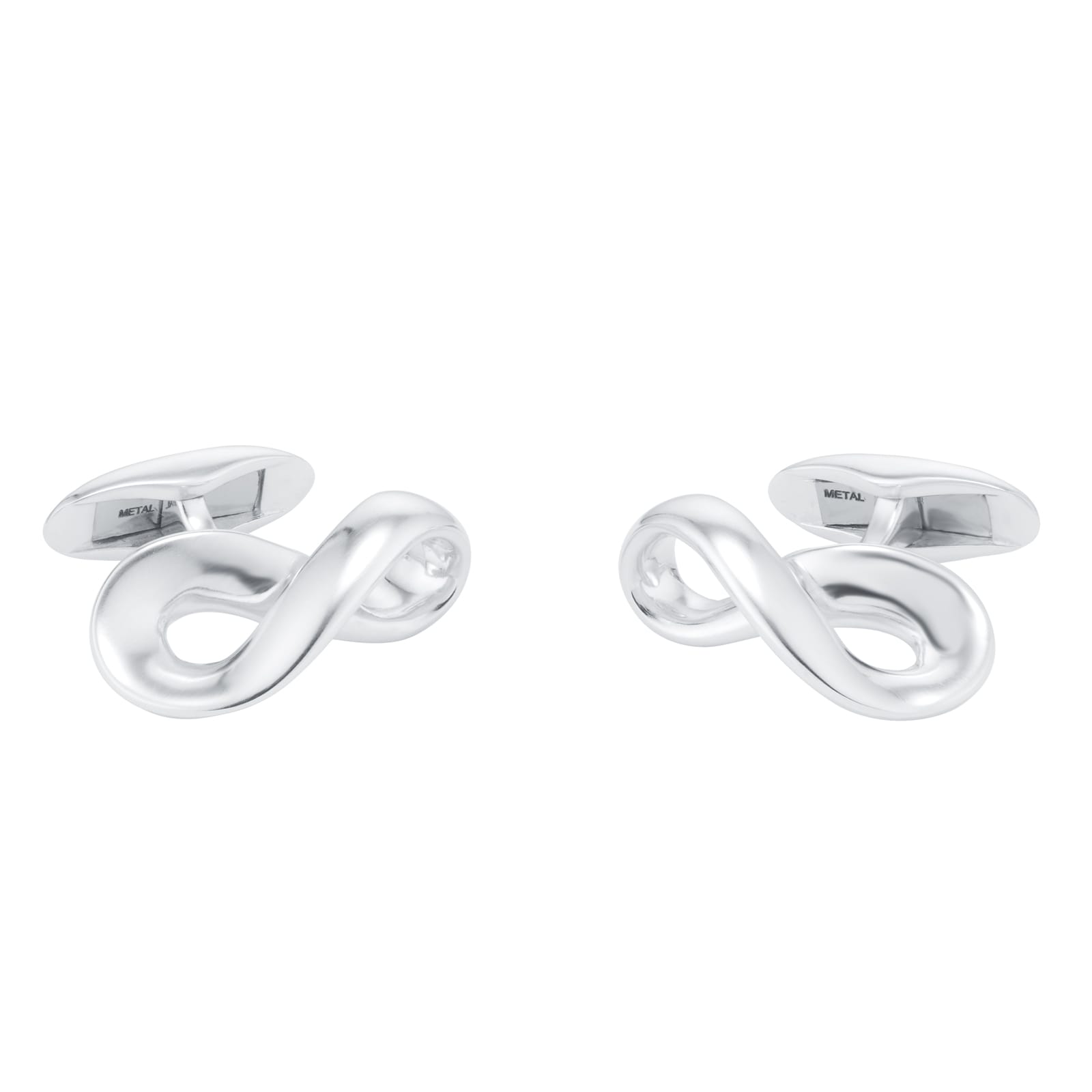 Georg Jensen Silver Mens Classic Infinity Cufflinks