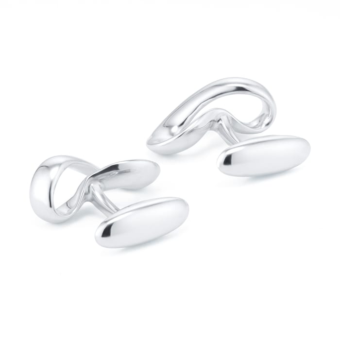 Georg Jensen Silver Mens Classic Infinity Cufflinks