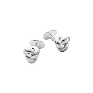 Georg Jensen Silver Mens Classic Knot Cufflinks