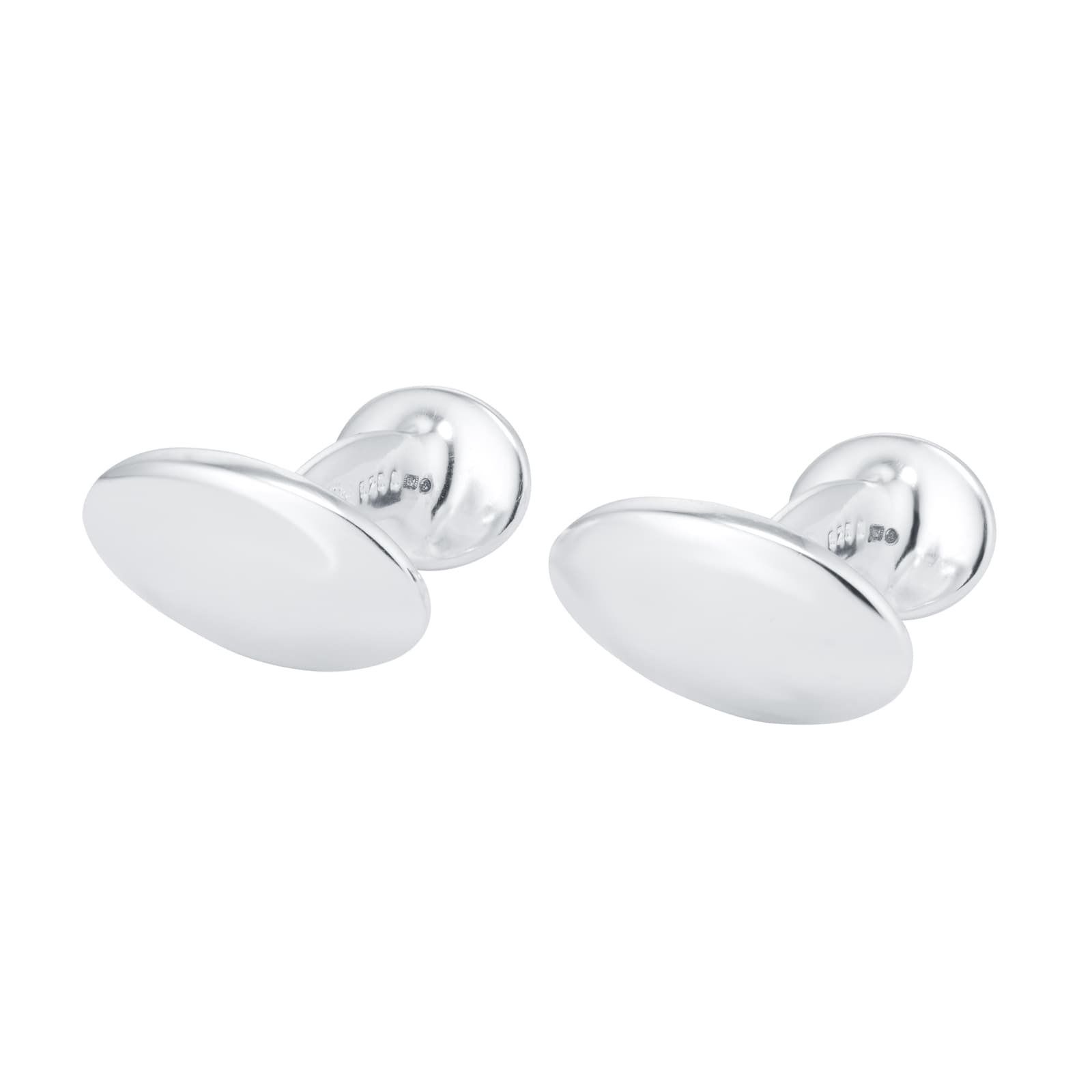 Georg Jensen Silver Mens Classic Oval Cufflinks Georg Jensen Silver Mens Classic Oval Cufflinks