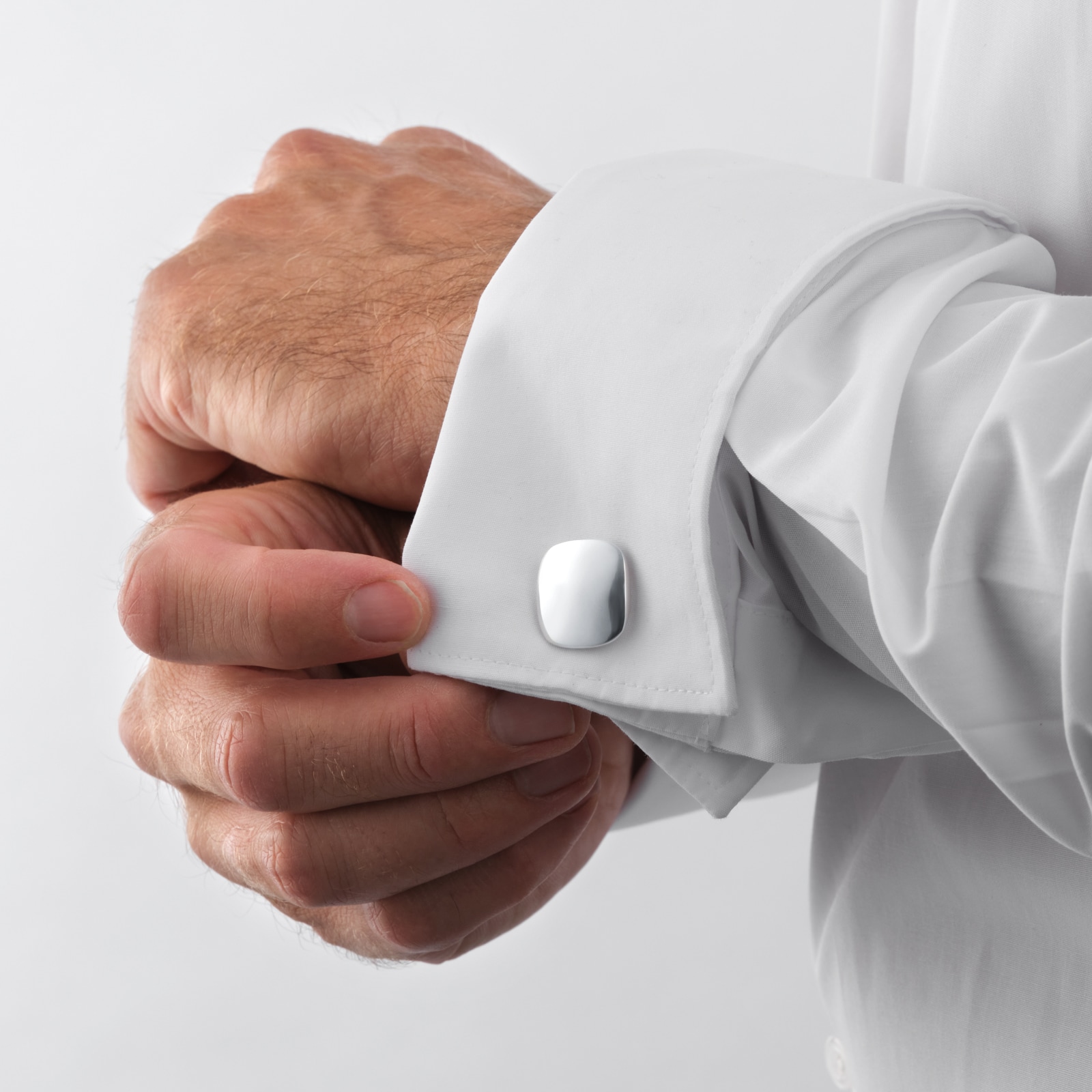 Georg Jensen Silver Mens Classic Square Cufflinks