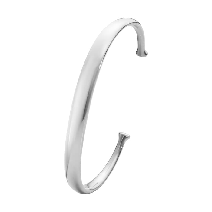 Georg Jensen Silver Mens Classic Bangle - Size M/L