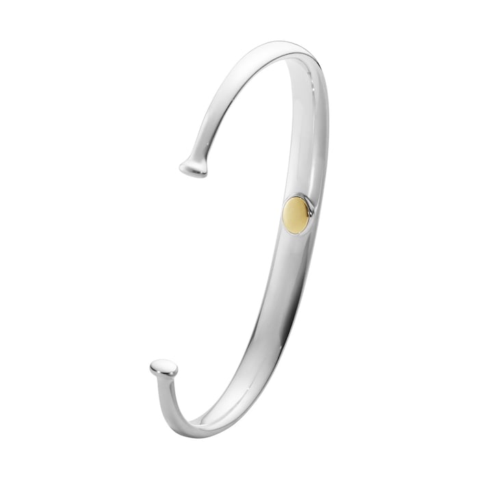 Georg Jensen Silver Mens Classic Bangle - Size M/L