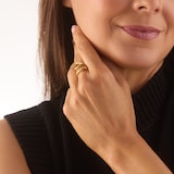 Georg Jensen 18ct Yellow Gold Mercy Swirl Ring - Ring Size L
