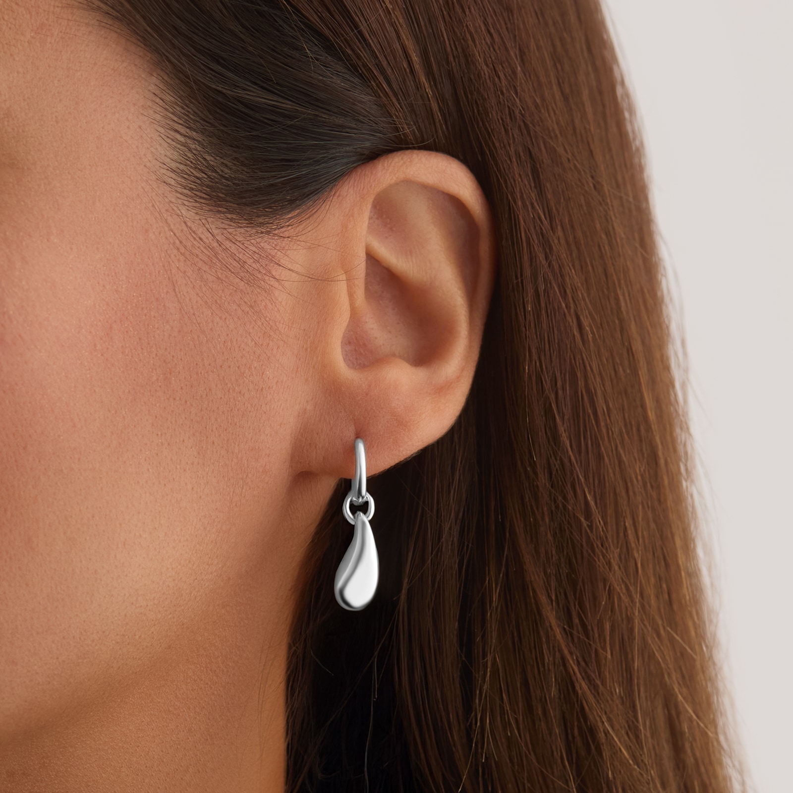 Georg Jensen Sterling Silver Reflect Single Left Drop Earring