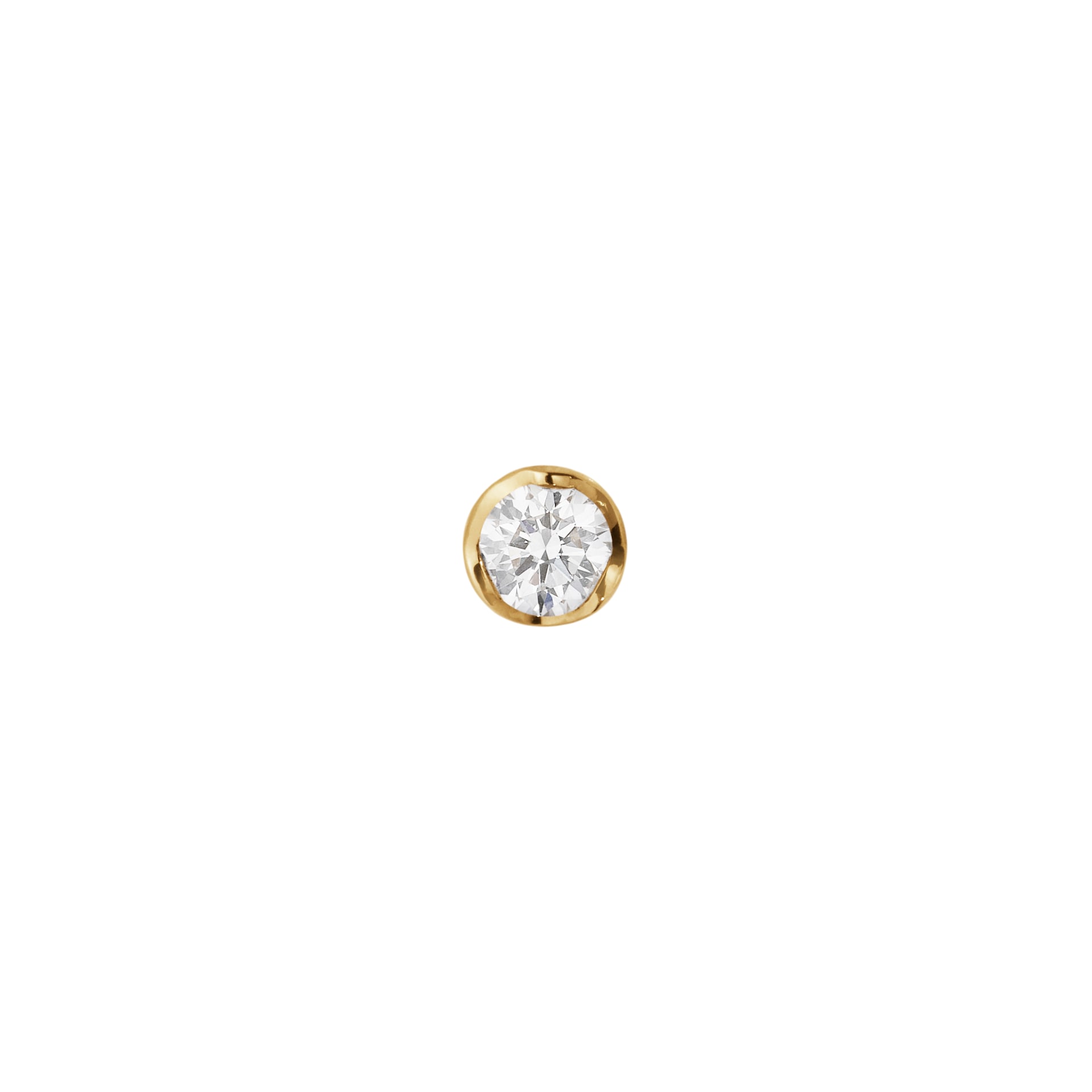 Georg Jensen 18ct Yellow Gold Signature 0.05ct Diamond Single Stud Earring