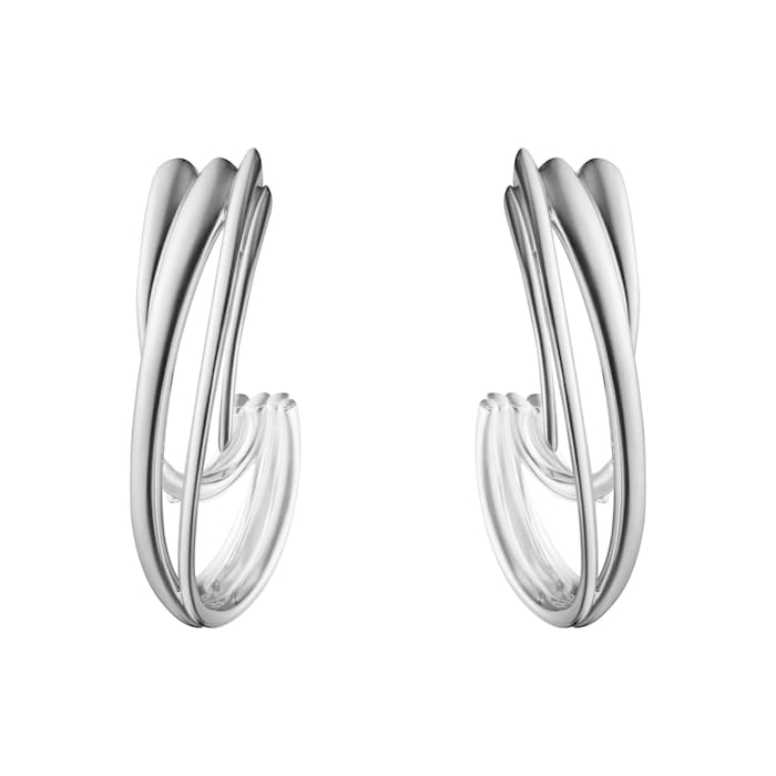 Georg Jensen Recycled Sterling Silver ARC Hoop Earrings
