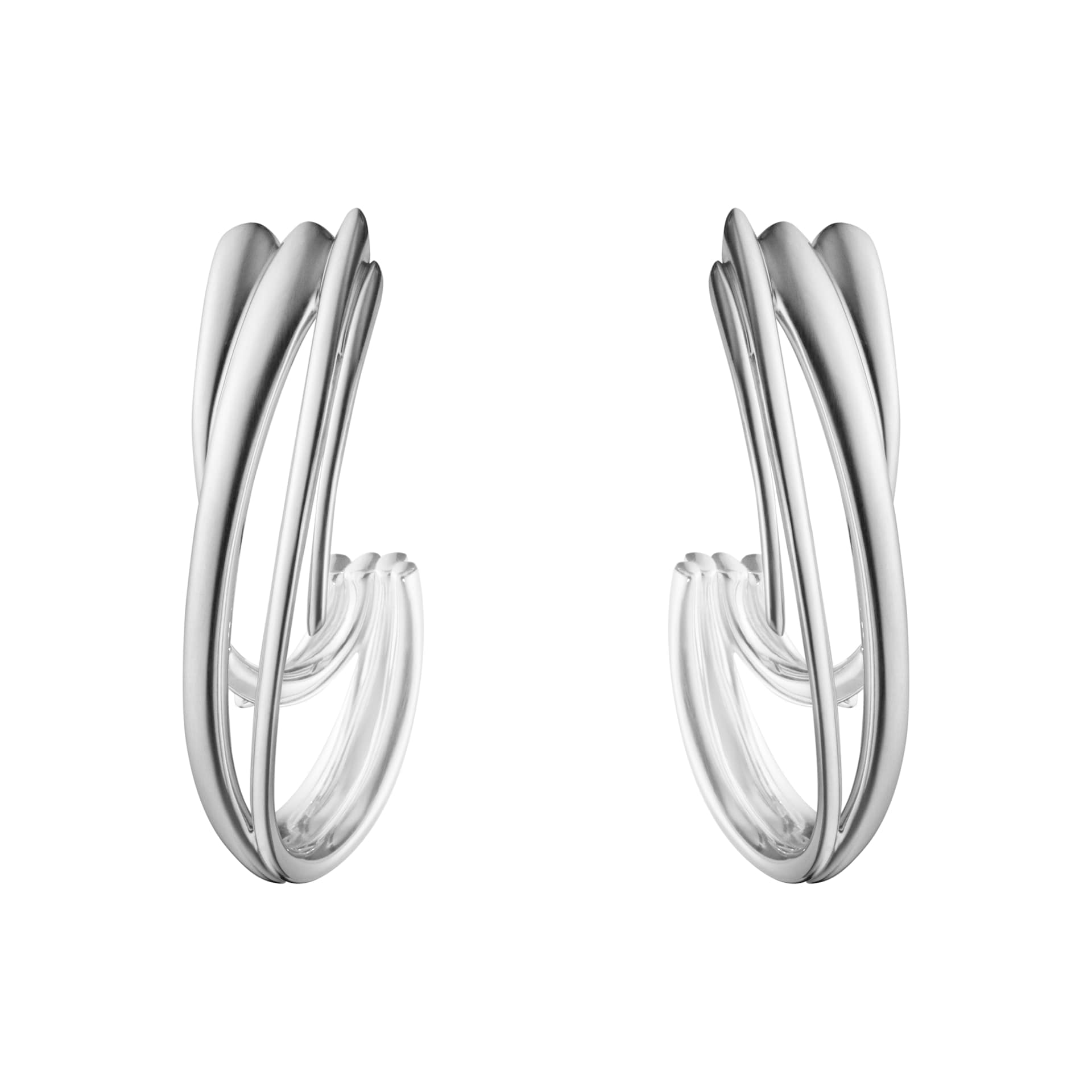 Georg Jensen Recycled Sterling Silver ARC Hoop Earrings
