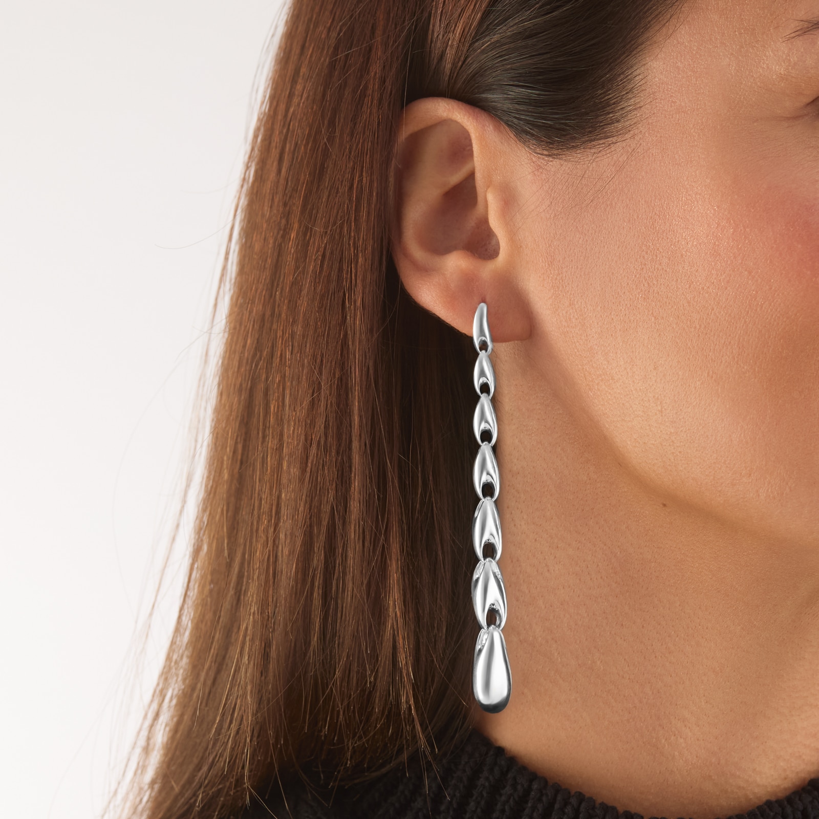 Georg Jensen Sterling Silver Reflect Earring Extra Long Georg Jensen Sterling Silver Reflect Earring Extra Long