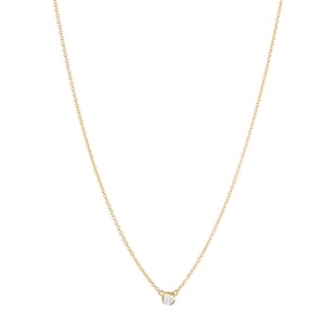 Georg Jensen 18ct Yellow Gold Signature 0.05ct Diamond Pendant