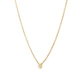 Georg Jensen 18ct Yellow Gold Signature 0.05ct Diamond Pendant