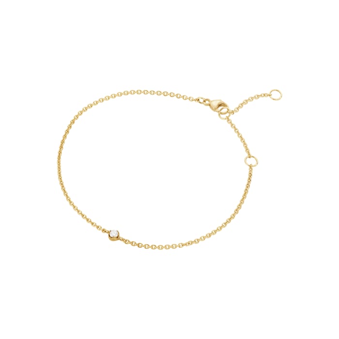 Georg Jensen 18ct Yellow Gold Signature 0.05ct Diamond Bracelet ...