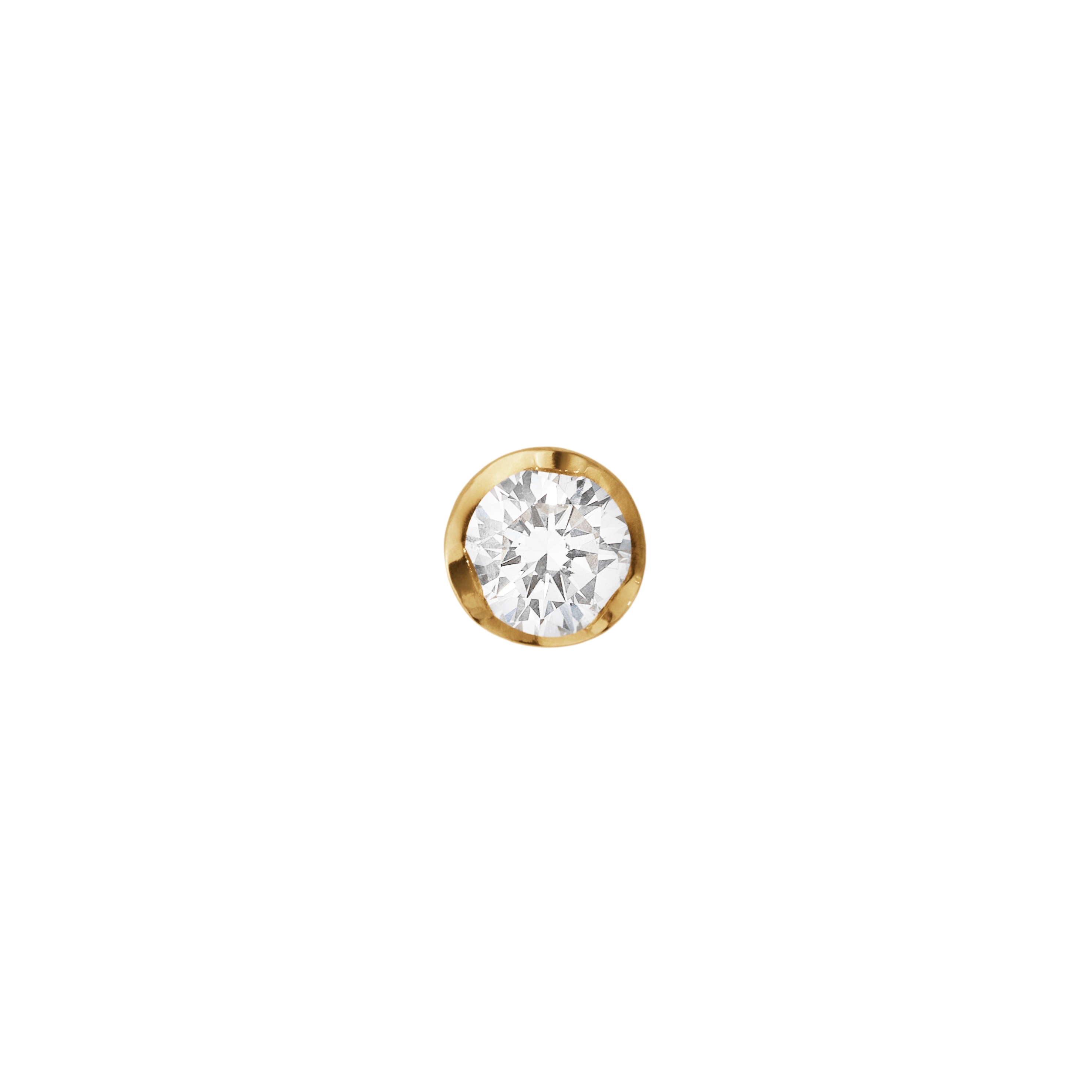 18ct Yellow Gold Signature 0.10ct Diamond Single Stud Earring
