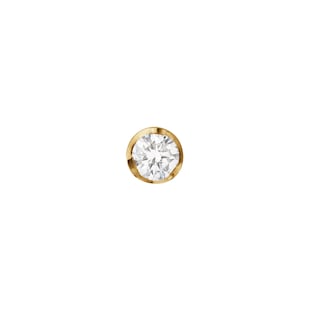 Georg Jensen 18ct Yellow Gold Signature 0.10ct Diamond Single Stud Earring
