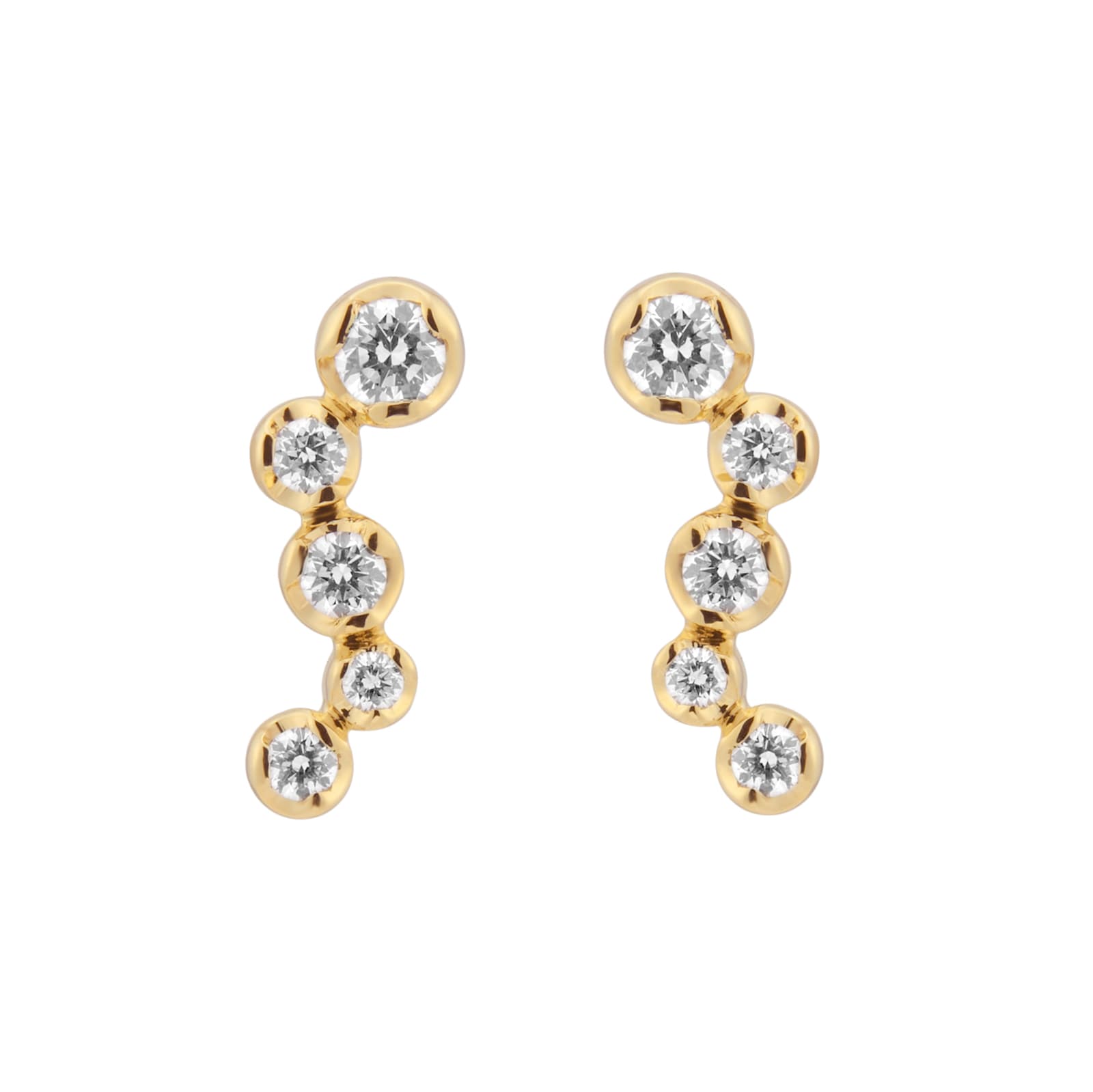 Georg Jensen 18ct Yellow Gold 0.18ct Diamond Stud Earrings Georg Jensen 18ct Yellow Gold 0.18ct Diamond Stud Earrings